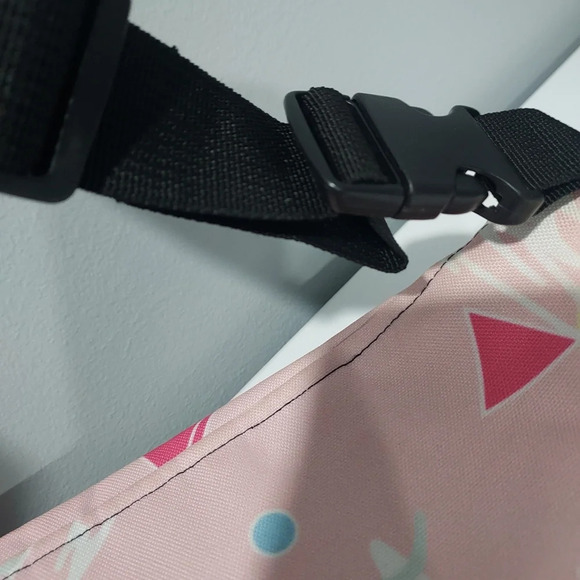 Jacqueline City Apparel Pink 1980's Print Fanny Pack - Picture 6 of 8